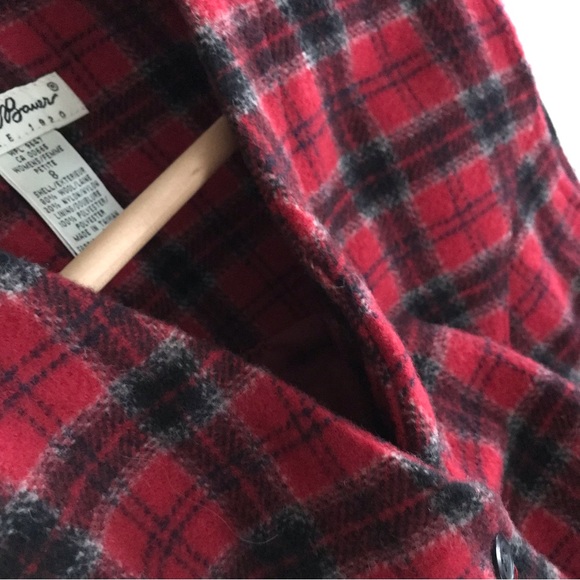 Vintage Eddie Bauer Plaid Tartan Wool Jumper Dress with Pockets and Lining - Picture 4 of 4
